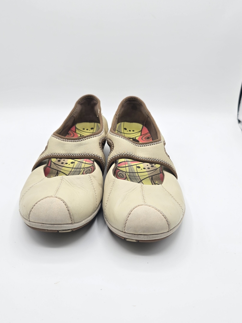 Merrell 7.5 Cream Mary Jane Flats Comfortable Walking Everyday Wear Casual